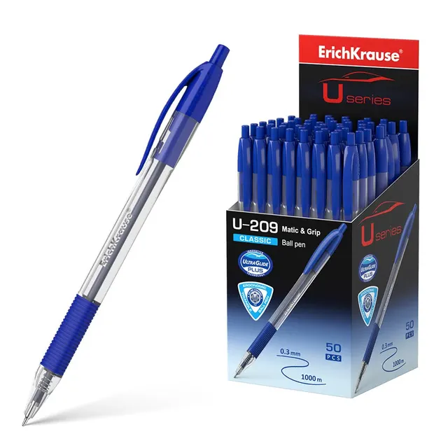 Erichkrause Retractable Ballpoint Pen U-209 Ultra Blue 47578