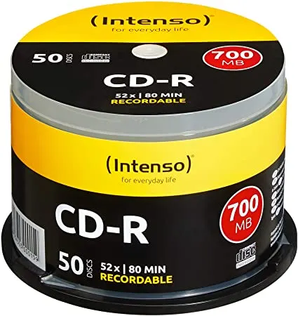 Intenso CD-R Cake Box 50 80MIN 52X Printable