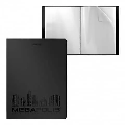 Erichkrause Display Book Megapolis 40 Pockets A4 Black 45990