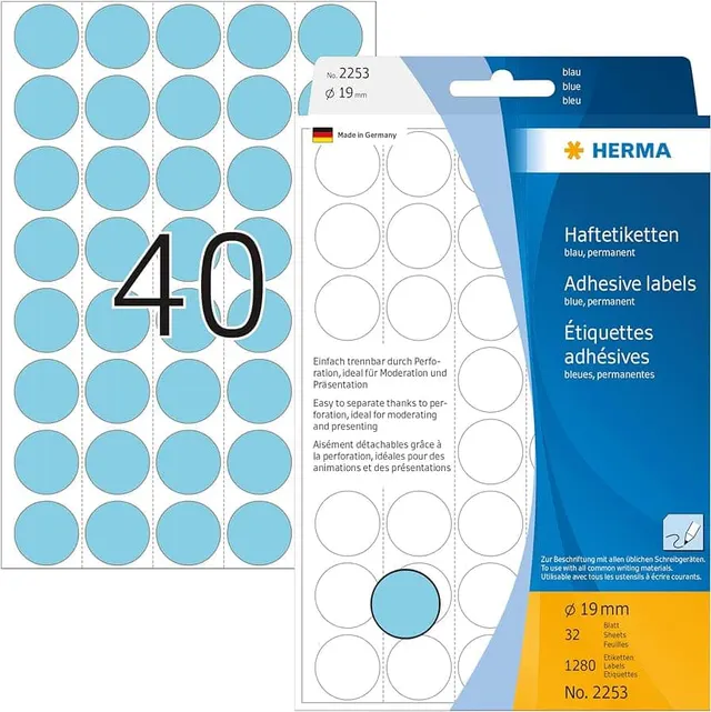 Herma Label A5 19MM Blue HER-2253