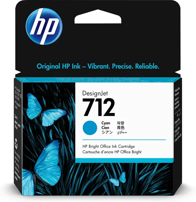 HP Ink Cartridge 712 Cyan 29ML 3ED67A