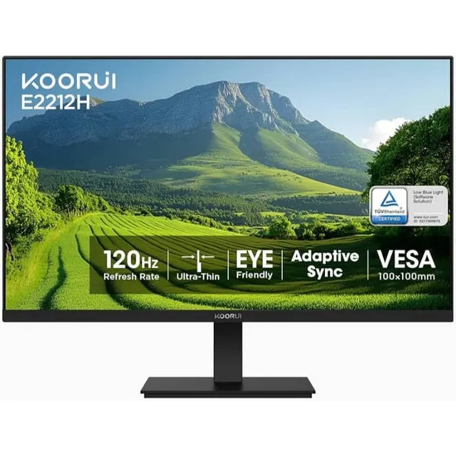 Koorui Monitor 21.5" FHD 120Hz Vga/Hdmi 3YW E2212H