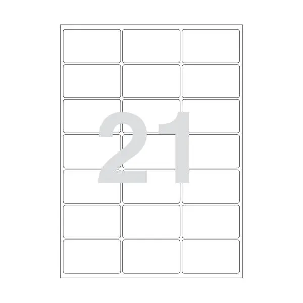Agipa Clear Labels 63.5x38.1 119024 20 Sheets
