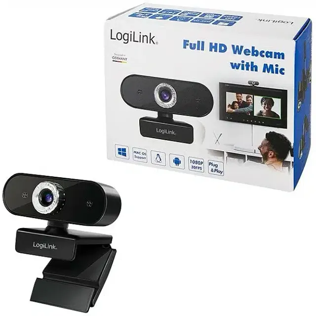 Logilink Pro Full HD USB Webcam with Microphone UA0371