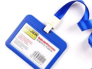 Kejea Id Card Holder with Lanyard Black/Blue T-665/K-1206