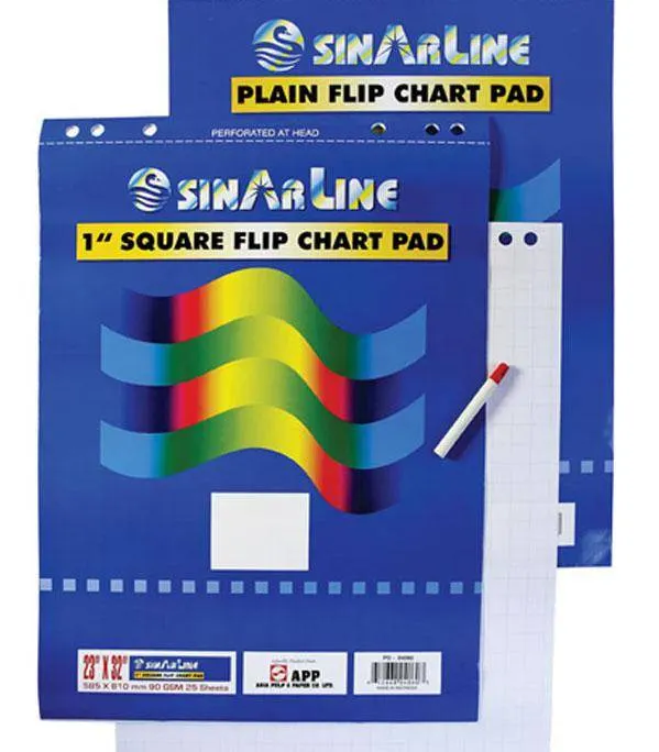 Sinarline Flipchart Pad 585X810M (23"X32") 25PAG. PD04057