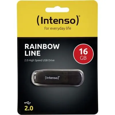 Intenso USB Flash 2.0 16GB Rainbow Line Black