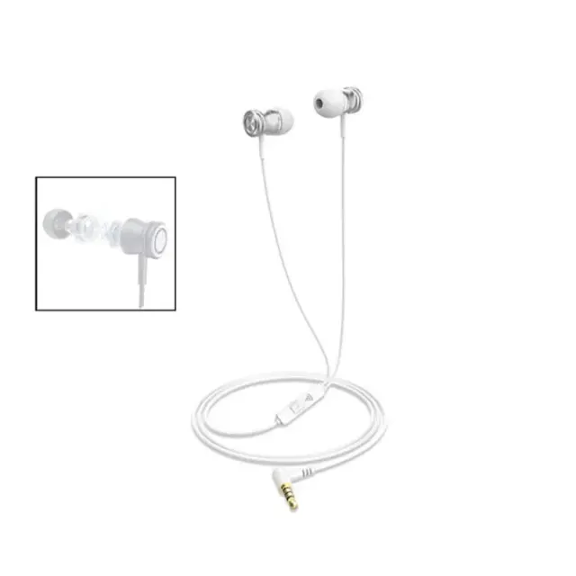 Havit Wired Earphones with Mic 3.5MM E303P White/Grey