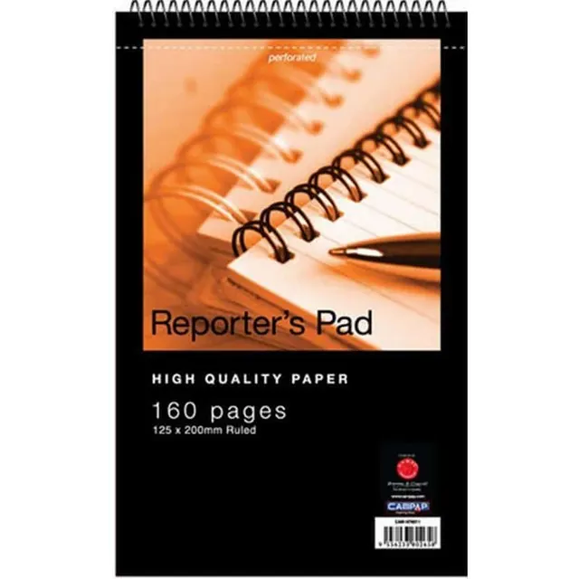 Campap Executive 125X200MM 160 Sheets Reporters Pad Spiral CAM-H79011N