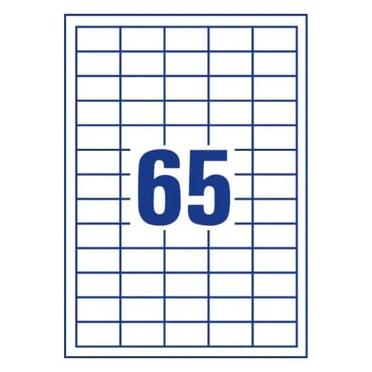 Tto White Economy Labels 38X21,2MM 038021
