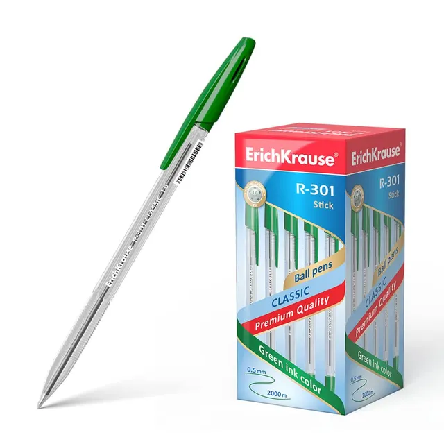 Erichkrause Ballpoint Pen R-301 Classic Stick 1.0 Green 43187