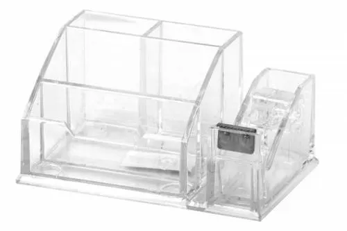 Acrylic Desk Organizer W/Tape Dispenser F30515