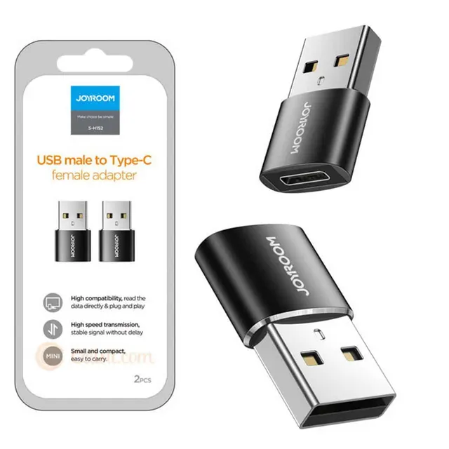 Joyroom adapter from USB Type C (female) to USB (male) black (S-H152 Black)