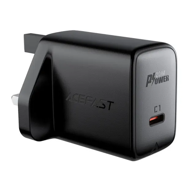 Acefast Wall Charger Type C 20W UK Plug Black