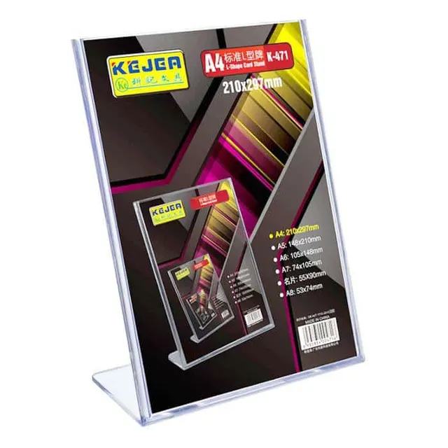 Acrylic Stand A4 Kejea L-Shape(Curved) K-471