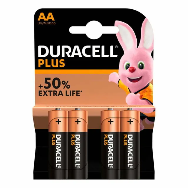 Duracell Alkaline Batteries Aa (1X4)