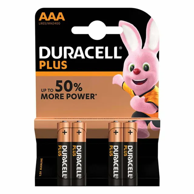 Duracell Alkaline Batteries Aaa (1X4)
