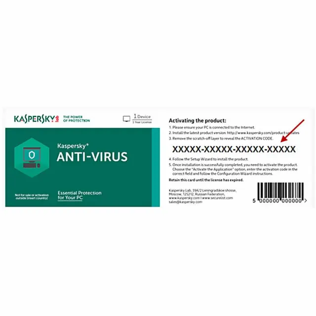 Kaspersky Standard Antivirus 1 Year - 3 pcs Scratch Card