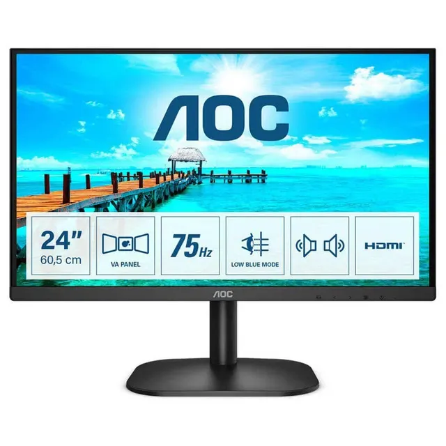Aoc LED Monitor 23.8" 24B2XDAM Dvi/Vga/Hdmi