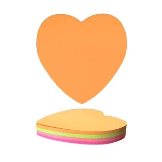 Tto Sticky Notes Heart Shape 4X25 Sheets 405342