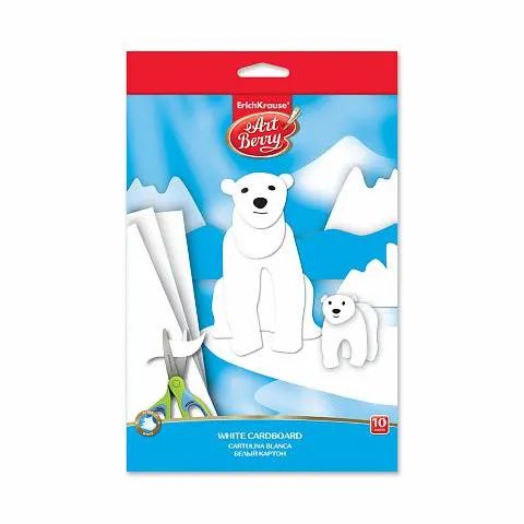 Erichkrause Artberry White Cardboard B5 10 Sheets N.37216