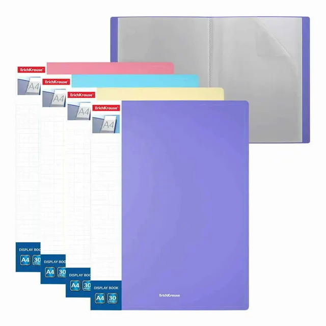 Erichkrause Display Book + Spine Pocket Classic 20 Pockets A4 Matt Pastel 49940