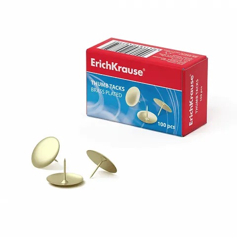 Erichkrause Thumb Tacks Brass Plated (100pcs) 24875