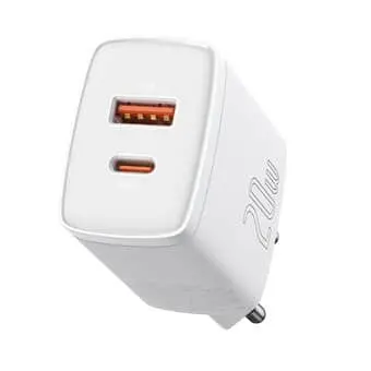 Baseus USB + Type-C Wall Adapter White CCXJ-B02