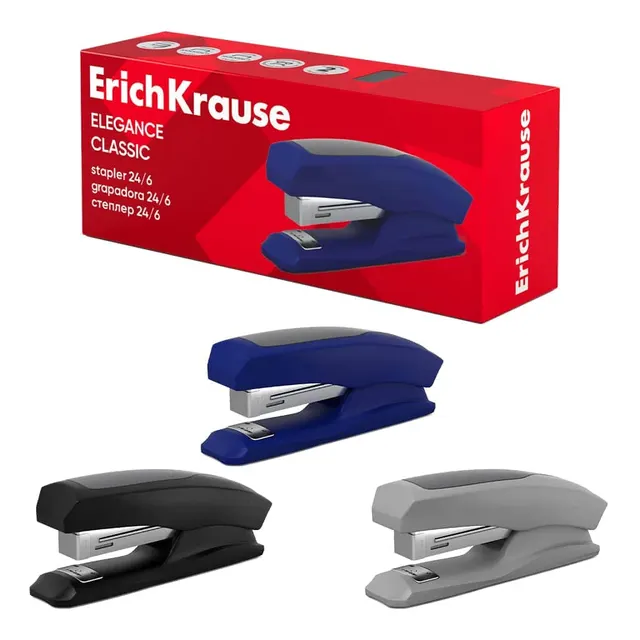 Erichkrause Stapler 'elegance' Classic N.24/6 Assorted Colours (30 sheets) 2244