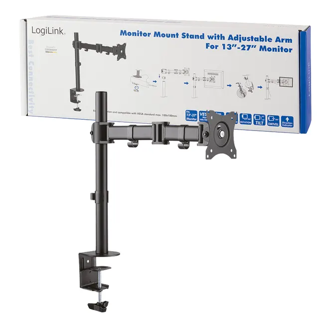 Logilink Monitor Desk Mount. 13-27" Max 8KG BP0020