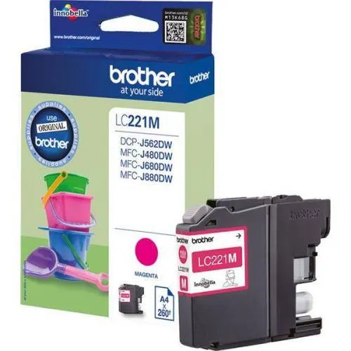 Brother Ink Cartridge LC221 Magenta MCFJ 460/480/485/680/880 & DCP562