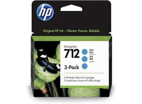 HP Ink Cartridge 712 Cyan 3PCK 29 ML 3ED77A