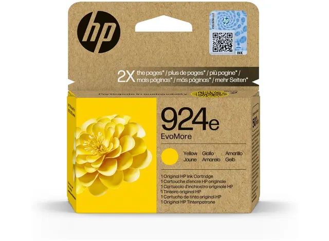 HP Ink Cartridge EvoMore 924e Yellow XL 4K0U9NE