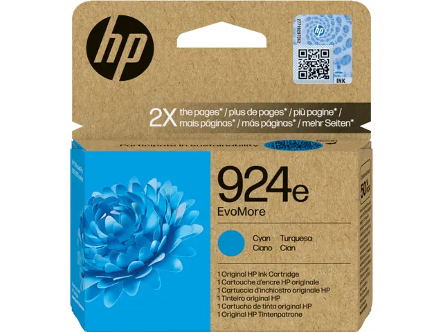 HP Ink Cartridge EvoMore 924e Cyan XL 4K0U7NE