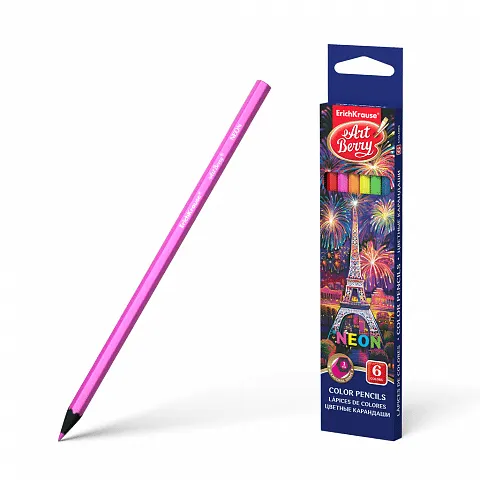 Erichkrause Artberry Hexagonal Color Pencils Neon (6 Colors) 39424