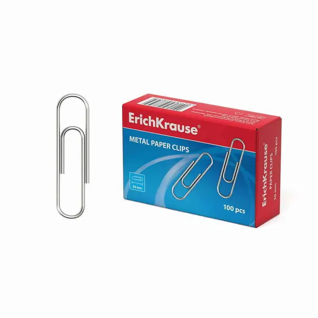 Erichkrause Paper Clips Zinc Plated 50mm 7857
