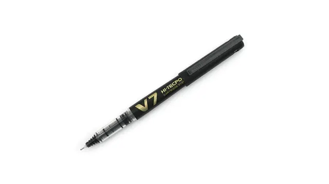 Pilot Pen V7 Hi-Tecpoint 0.7MM Fine BLK BX-V7-B