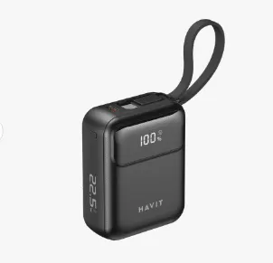 Havit Power Bank PD20W 10000mAh with Usb-C Cable Black PB5266