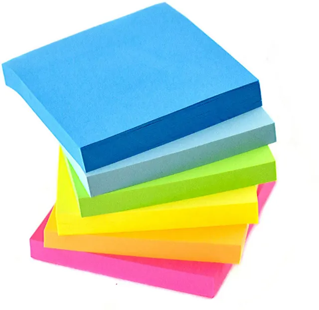 B/R Stick Notes Neon Colours 75X75(3X3") NP203(ART NP807)