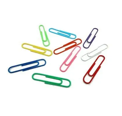Tto Paper Clips 33MM Assorted Colours (100PCS) 408281