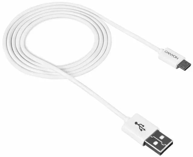 Canyon Simple Sync Charge Cable Micro USB - USB 2.0, White, 1m