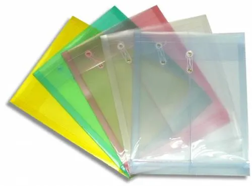 Bindermax Plastic File(Bag) A4 with Button W-56