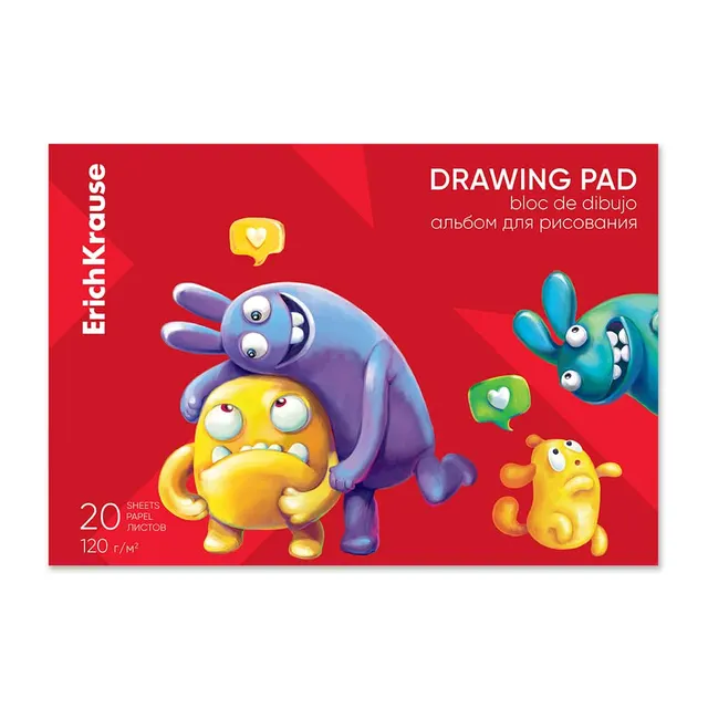 Erichkrause Drawing Pad Jolly Friends A4 20 Sheets 61466