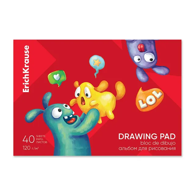 Erichkrause Drawing Pad Jolly Friends A4 40 Sheets 61477