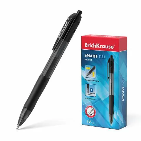 Erichkrause Retractable Gel Ink Pen Smart-Gel Black 39012