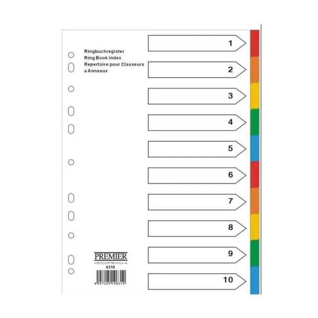 Premier Karton Divider 10-TABS N.6310
