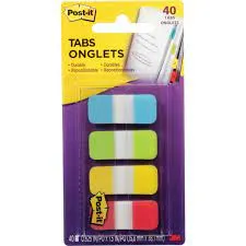 Post-It 40 Durable Tabs 4 COL.15.8X38.1 3M-676-ALYR