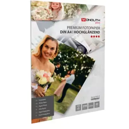 Monolith Photo Paper A4 270g Glossy White Dual Side 20 Sheets