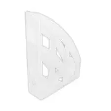 Tto Magazine File PP A4 250X317X75MM Transparent White 409482