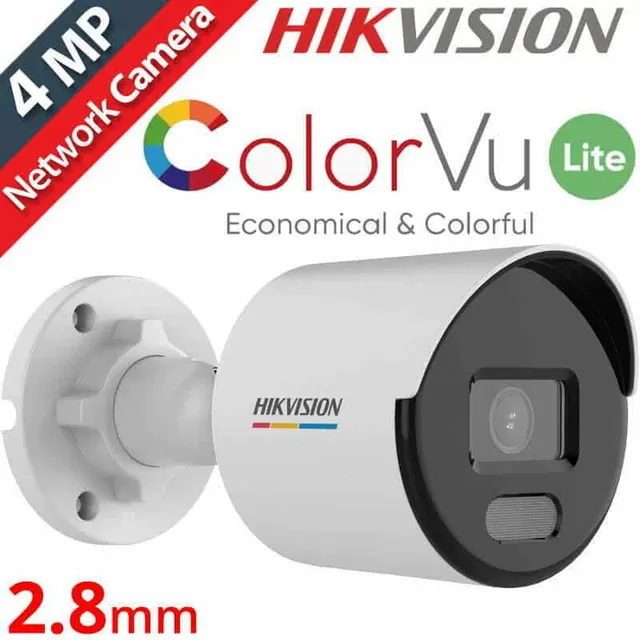 Hikvision IP Camera 4MP ColorVu Fixed Bullet 2.8mm DS-2CD1047G0-L (C)